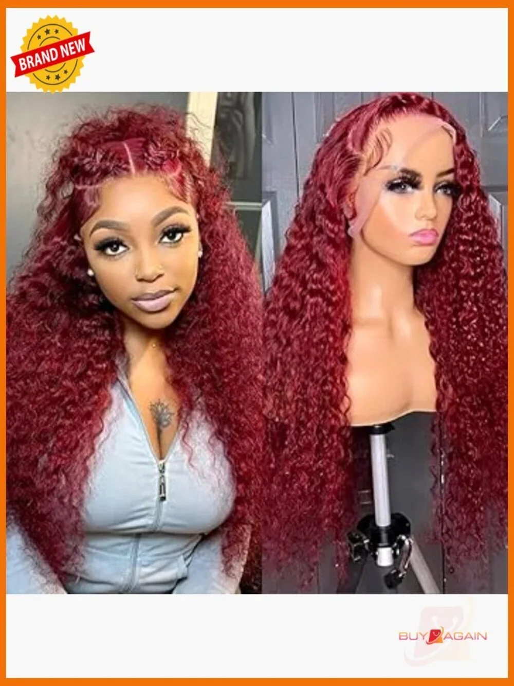 Deep Wave Lace Front Wig with Pre-Plucked Hairline